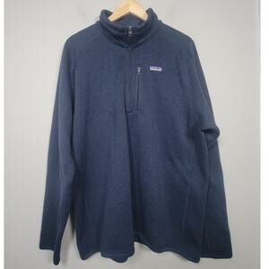 Patagonia Mens XL Better Sweater 1/4 Zip Fleece Pullover Navy